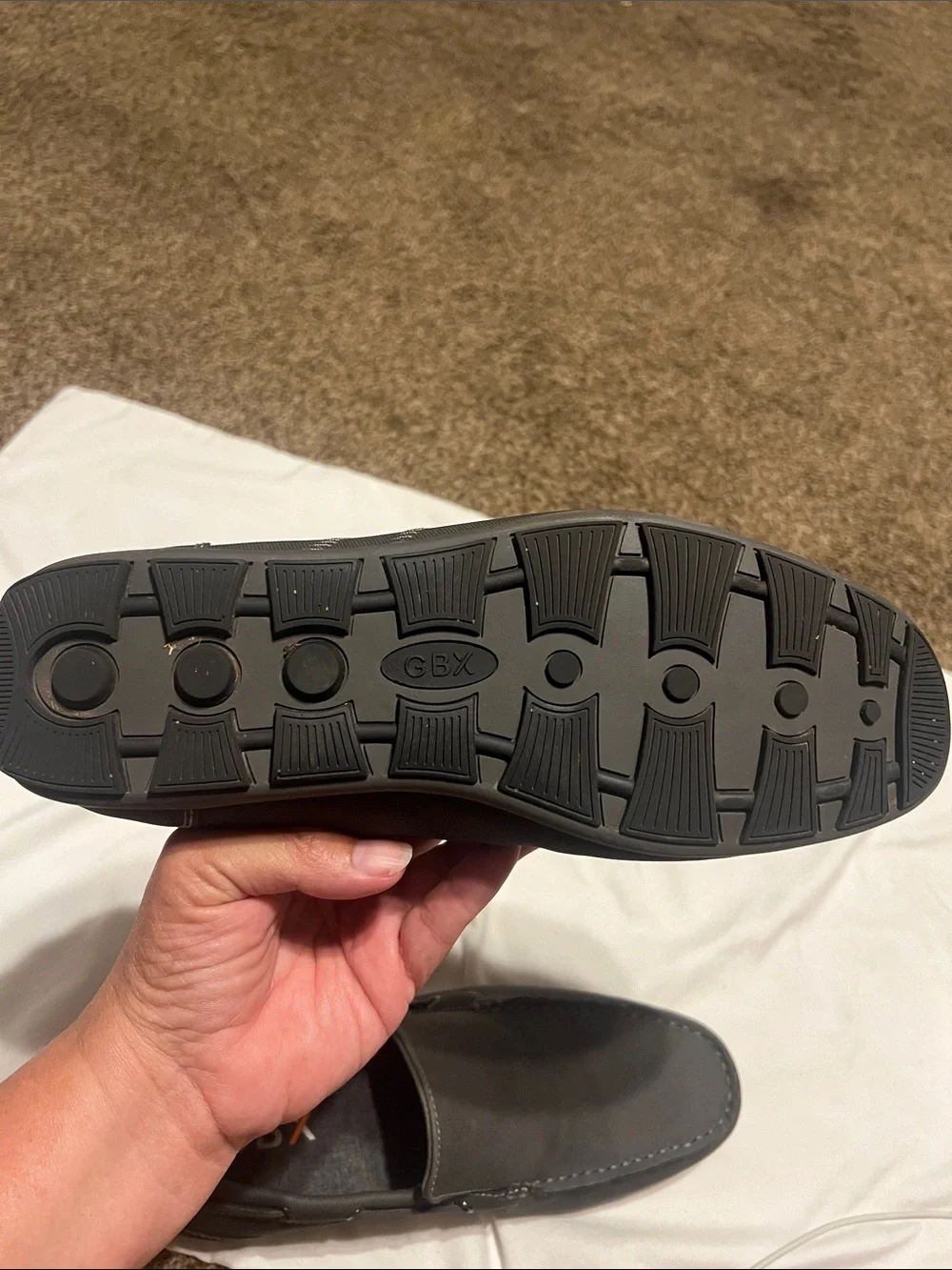 GBX brownish gray moccasin EUC